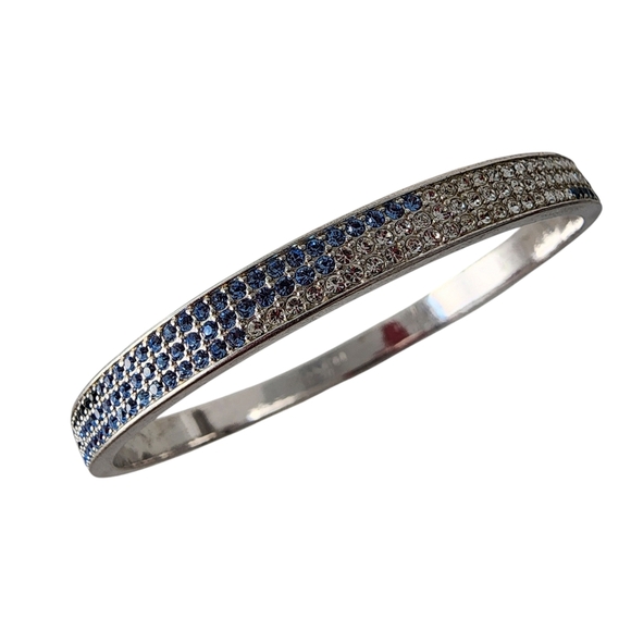 Coach bangle bracelet bangle petite pave rhinestones silver - Picture 5 of 12